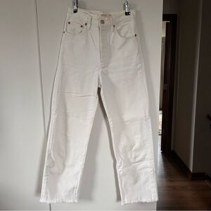 Levi’s Ribcage Straight White Jeans